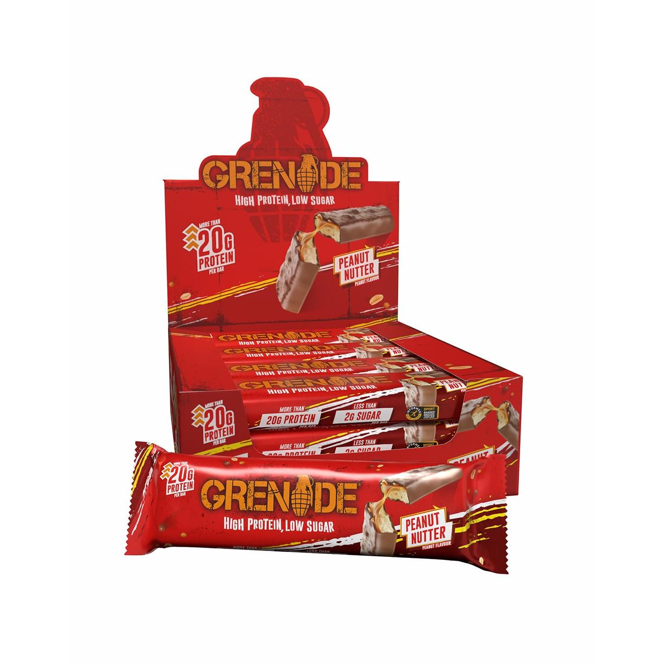 Grenade - Protein Bar 12 x 60g Riegel Peanut Nutter MHD 30.06.2026