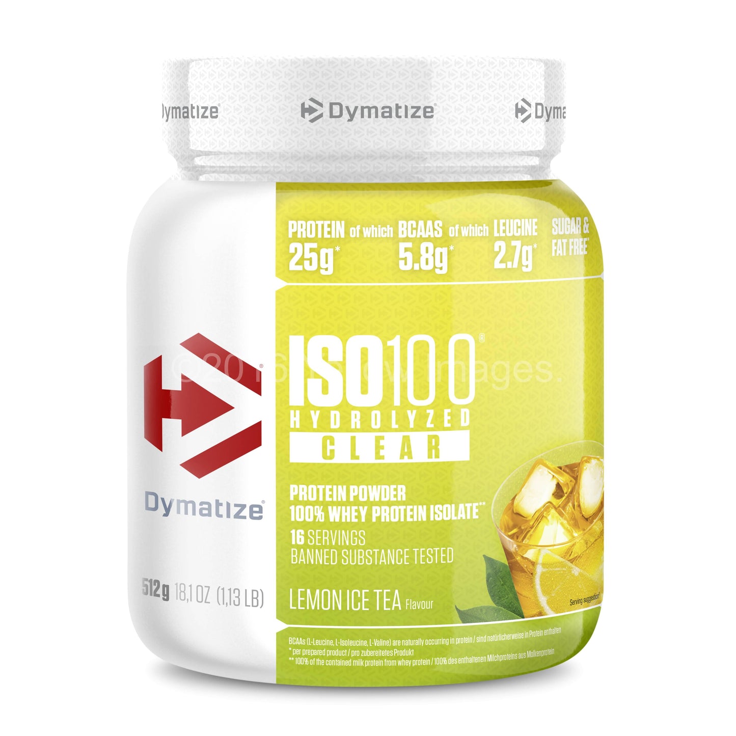Dymatize - Iso100 Hydrolyzed Clear Whey Protein Isolat 512g - 528g Pulver