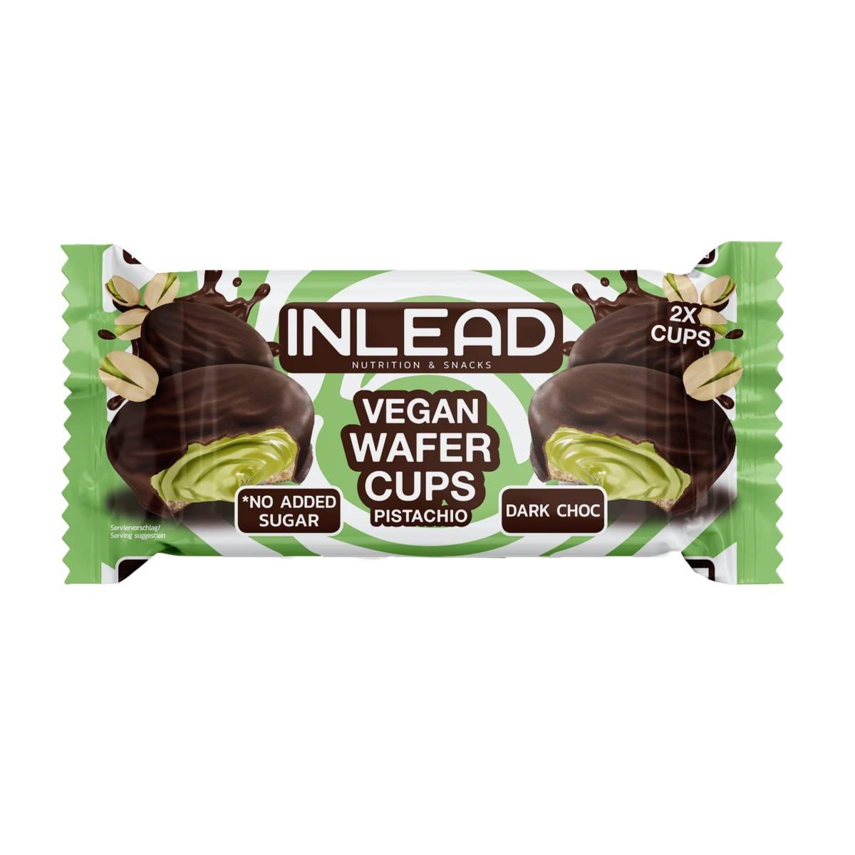Inlead - Wafer Cups 1 x 50g Vegan Pistachio Dark Choc MHD 08.10.2026