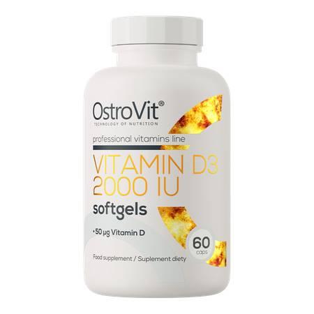 OstroVit - Vitamin D3 2000 IU 60 Kapseln Dose